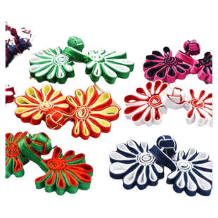 双色菊花盘扣扣子专卖 手工旗袍唐装古典上衣民族风喜帖纽扣辅料