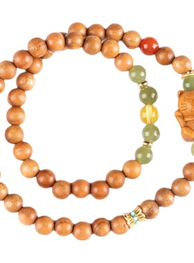 晶禧汇小叶紫檀招财猫桃木手串