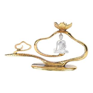 水晶爱心原石矿标心形水晶簇矿石化石标本收纳展示金属底座支架子