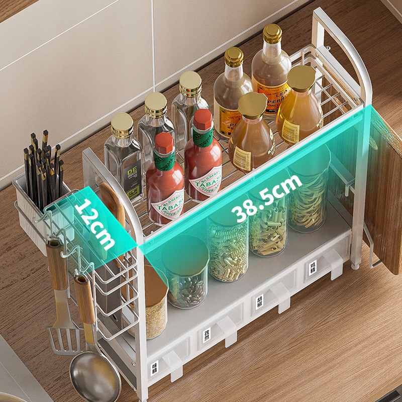2新款多功能厨房调料品置物架多层收纳厨具调料架调味料用品置物