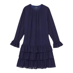 【3期免息】【新年礼物】kate spade ks Breezy波点荷叶边连衣裙