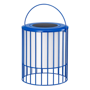 索文顿太阳能氛围台灯蓝色装饰鸟笼造型露营灯带提手庭院户外夜灯