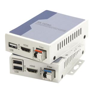 巢客 4K-HDMI+USB音视频光端机 带LC光模块10G万兆光纤延长器4K实时非压缩HDMI高清光端机分辨率3840*2160p
