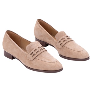 heelz设计师手工鞋履｜老钱繁花羊翻毛皮乐福鞋2.5公分