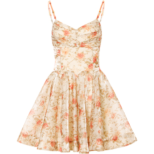 sincethen法式吊带裙碎花连衣裙公主风短裙短款小裙子女度假穿搭