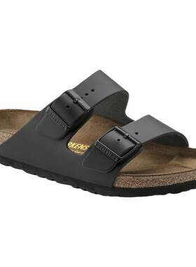 BIRKENSTOCK勃肯牛皮革双扣拖鞋
