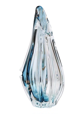 现代简约渐变玻璃水滴花瓶摆件