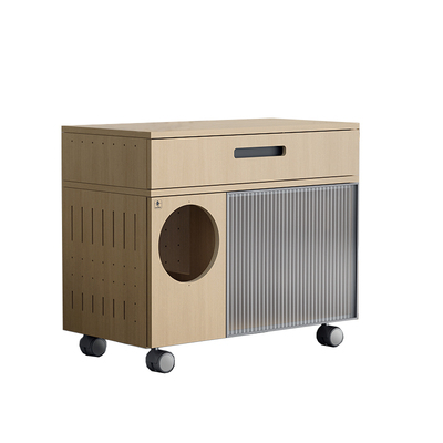 环客猫砂柜防带砂大号猫砂盆柜封闭式猫厕所大容量储物移动透气