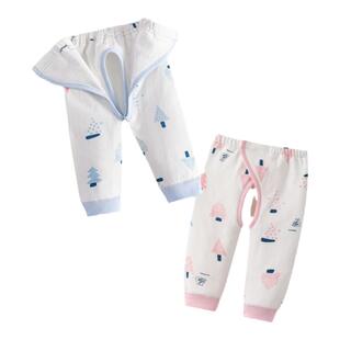 新生儿裤子春秋纯棉保暖夹丝棉初生男女宝宝魔术贴婴儿开档裤冬装