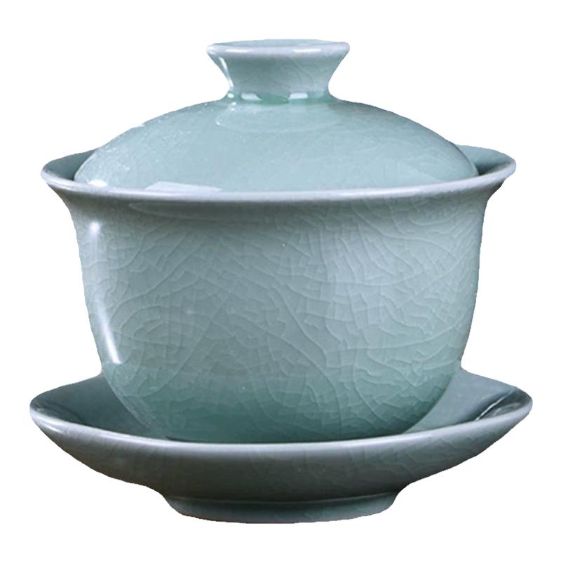 汝窑三才茶盖碗冲茶器