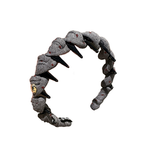 韩系高级感布艺波点带齿发箍女高颅顶压发慵懒风防滑化妆洗脸头箍