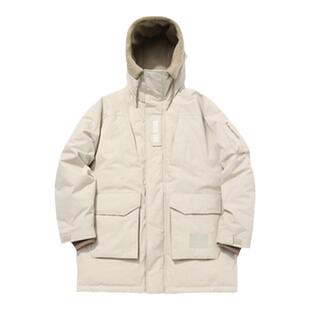 李宁羽绒服BADFIVE长安少年男新款宽松白鸭绒轻暖中羽绒服AYMQ561