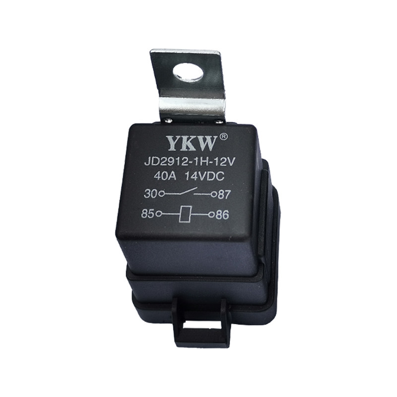 防水汽车继电器DC5v12V24V48V四插5脚改装大灯开关带底座线一体化