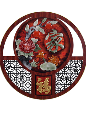 福字玄光挂画走廊过道圆形装饰画