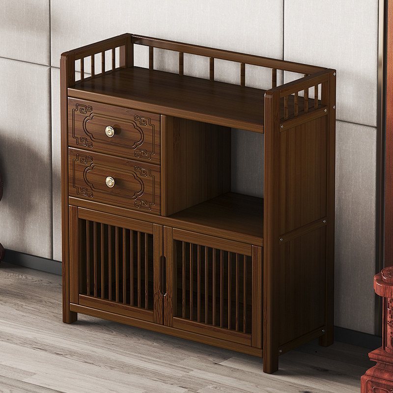 茶柜茶水柜桌边柜茶台侧柜实木办公室茶叶茶具置物架收纳储物柜子