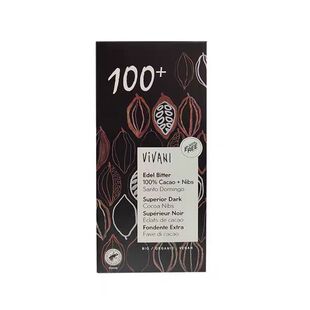 德国进口Vivani薇莉100%黑巧克力排块盒装纯可可脂圣诞节网红零食