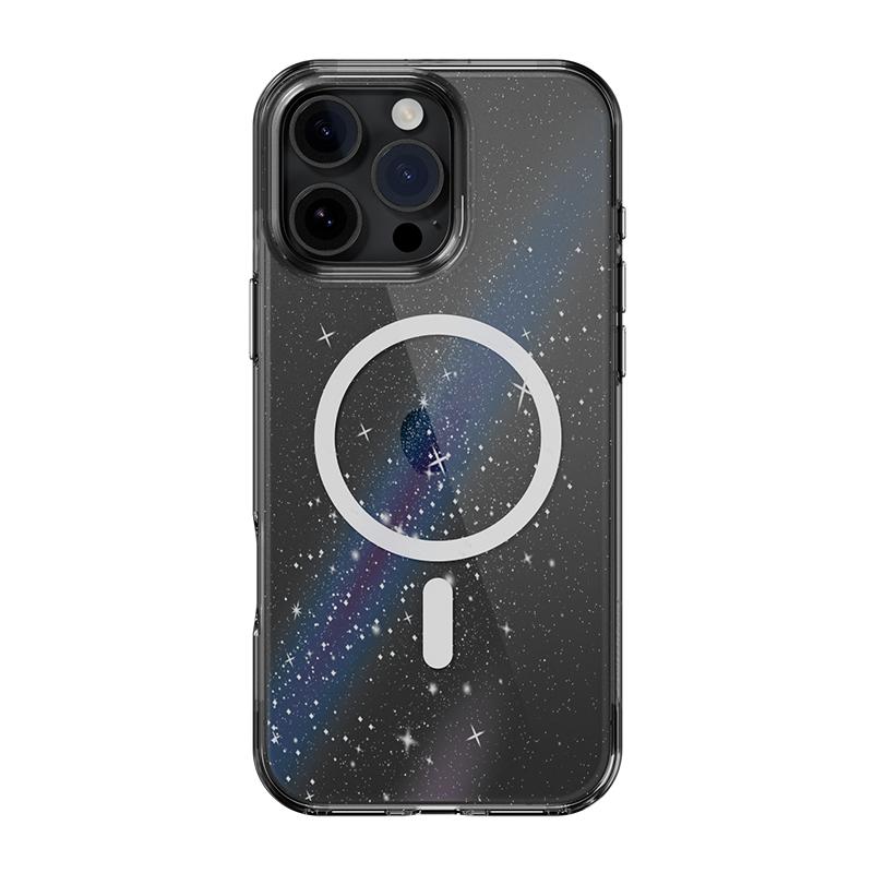 美国SwitchEasy适用新款苹果16手机壳透明16plus星空闪粉钻iPhone16ProMax防摔磁吸高级硬保护套星空图案网红