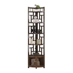 角柜新中式墙角小矮置物架客厅书房三角书架角落收纳柜子不占空间