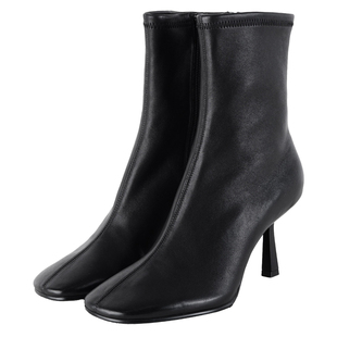 IORE理想矿石设计师原创 不规则的精确 极简弹力小羊皮细高跟短靴