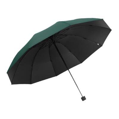 陌雨慧晴雨伞简约纯属黑胶三折伞