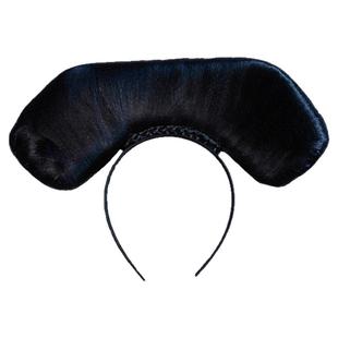 儿童古装头饰 满族格格发髻旗头清朝小女孩发箍女童古代成人假发