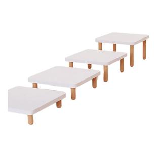 小尺寸电脑增高架桌面显示器垫高底座办公室小型木架子收纳置物架