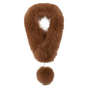 Riotlily/艾特里里秋冬围巾新年礼物冬季毛绒棕色保暖围脖轻熟风