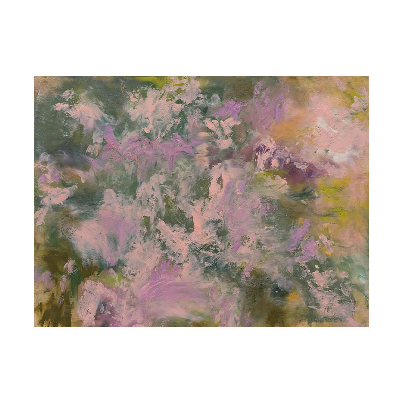 HW.ART手绘油画《自在顺境》餐厅极简肌理抽象画客厅背景装饰挂画