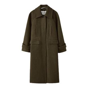 【自营】Marc O'Polo【商场同款】冬新款翻领胸口插袋毛呢大衣女