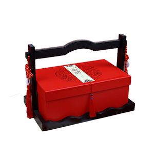 提亲下聘礼彩礼盒子定亲用品结婚伴手礼盒陪嫁订婚礼金盒10万中式