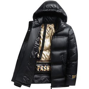 老人头黑金羽绒服白鸭绒2026冬季新款东北超厚保暖极寒服男女同款