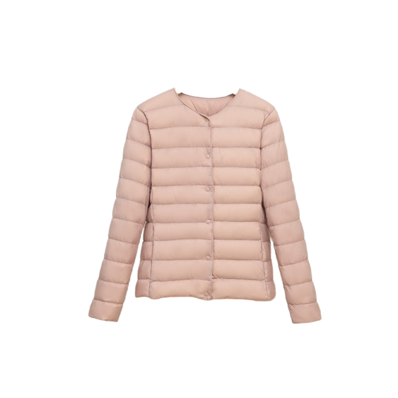 轻薄羽绒服女短款圆领内胆外套