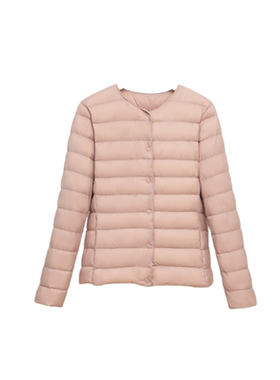 轻薄羽绒服女短款圆领内胆外套