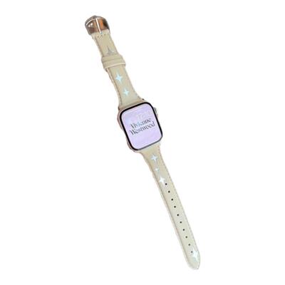 静静的表带真皮星光鳄鱼纹小蛮腰