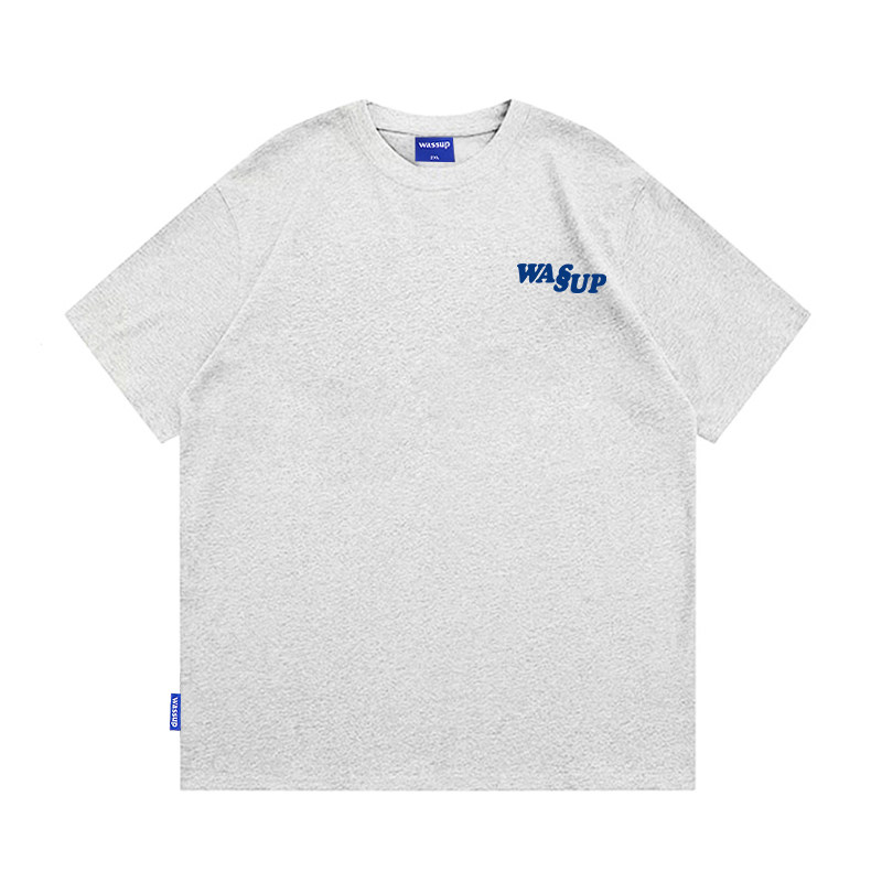 WASSUP基础logo小字母短袖T恤男