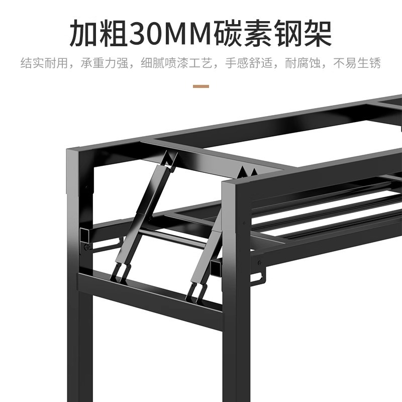 可折叠简易电脑桌出租屋台式学习桌长方形双人桌小型会议桌办公桌