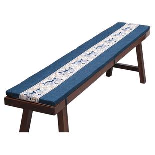 新中式实木长板凳垫椅子垫红木沙发坐垫茶桌长条软垫子玄关垫定制