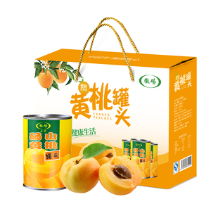 砀山黄桃罐头正品整箱装425克*12罐特产批发新鲜水果罐头礼盒新年