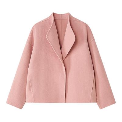 【羊毛双面呢】Laurel劳芮新款樱花粉宽松短大衣LWL364D01000