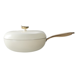 苏拉食光玫瑰有钛炒锅0涂层不粘锅炒菜锅炒锅平底燃气电磁炉通用