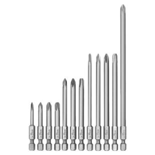labeabr乐博1/4电动螺丝批头十字风批头起子头S2带磁50MM-150MM