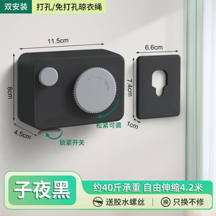 23隐形伸缩晾衣绳免打孔室xz内B晾衣架化妆室浴室阳台收缩挂晒晾