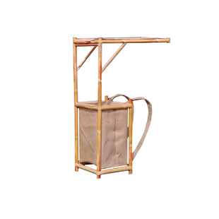 宁采臣背篓竹制书生书童背书箱行脚僧状元箱古装道具竹编徒步背包