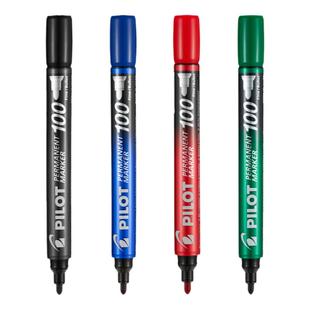 日本Pilot百乐记号笔SCA-100油性笔黑色粗头大容量马克勾线笔速干防水不掉色旗舰店彩色快递物流专用大头笔