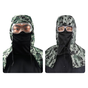 牛仔披肩防尘帽子防雾一体劳保风帽工业粉尘防护帽工地搬运工作帽