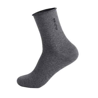 猫人卷边松口袜不勒脚纯棉防臭袜