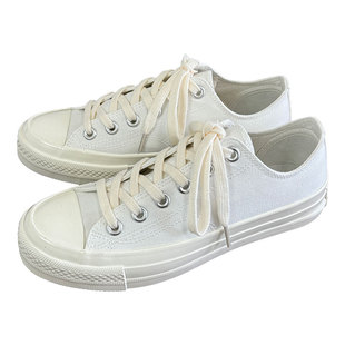 复刻原宿情侣款ulzzang韩版百搭四季低帮潮流休闲港风透气帆布鞋