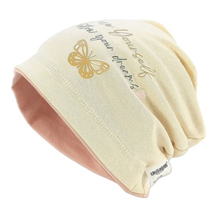 女童潮酷百搭堆堆帽子儿童大童大码蝴蝶结公主包头帽针织纯棉薄款