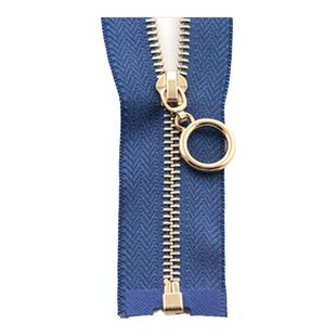 金属铜拉链3号童装羽绒服儿童外套开衫拉锁金色高档拉锁头辅料