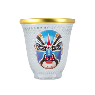 京南门二锅头脸谱口杯酒46度75ml*8杯白酒礼盒纯粮食小杯装茶杯